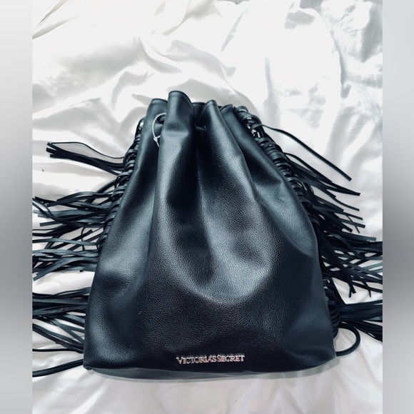 NWOT Victorias Secret Leather Fringe Backpack - Picture 2 of 7